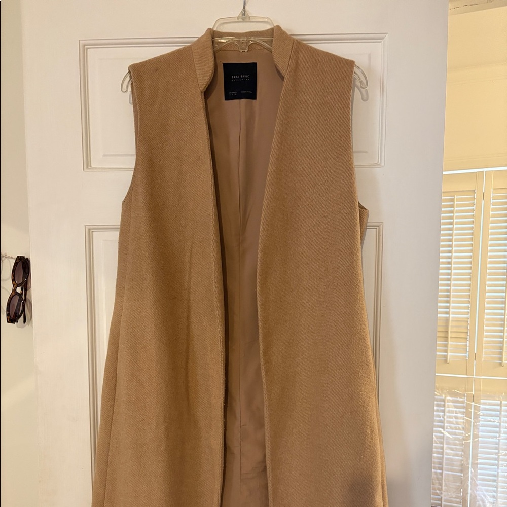 Zara camel waistcoat/long vest